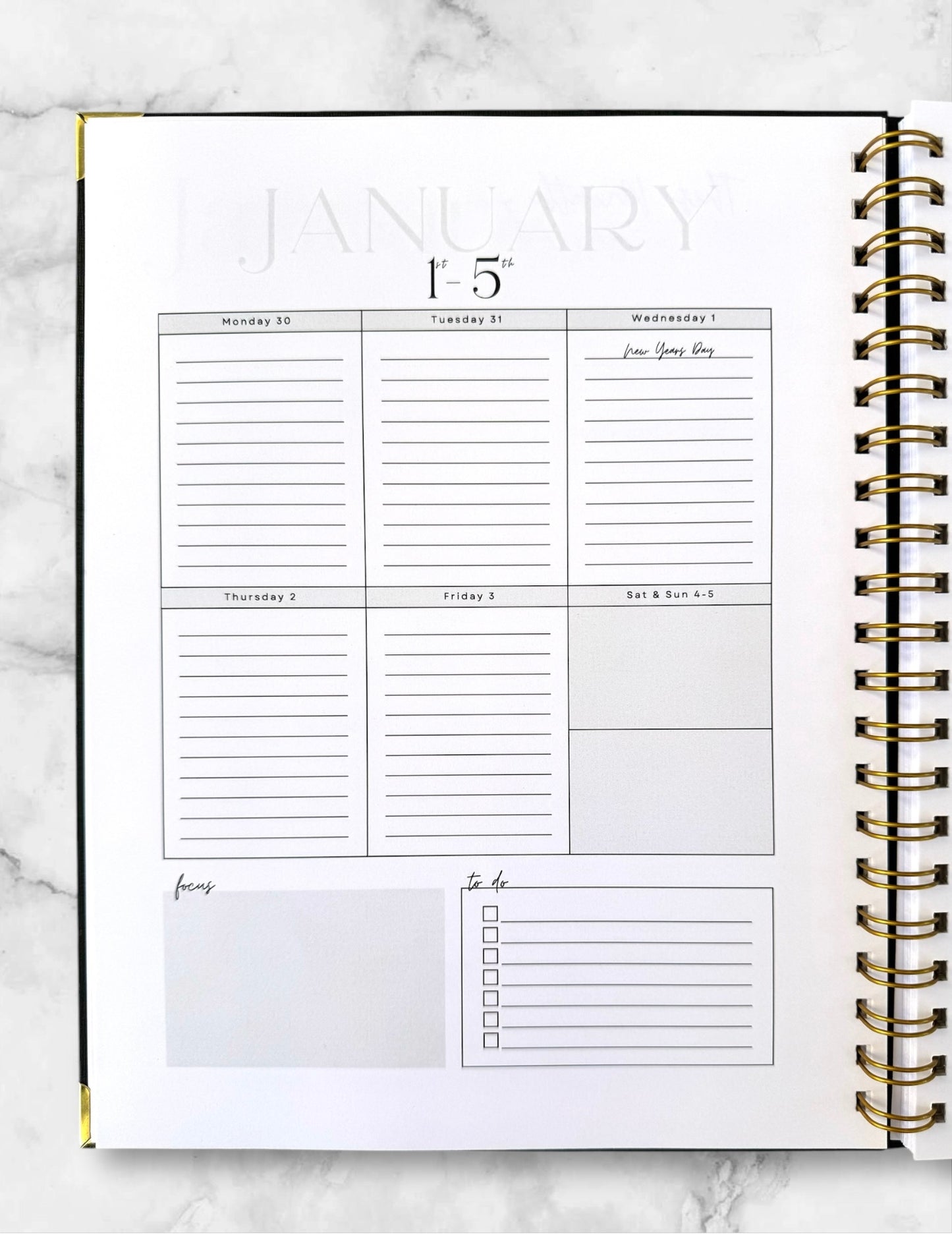 2026 Weekly Planner 6.5 x 8.5”