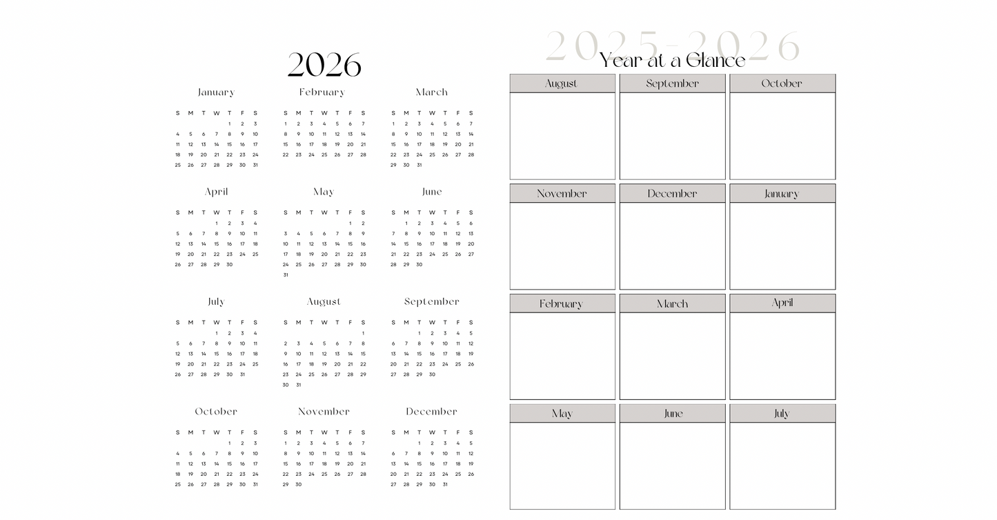 2026 Weekly Planner