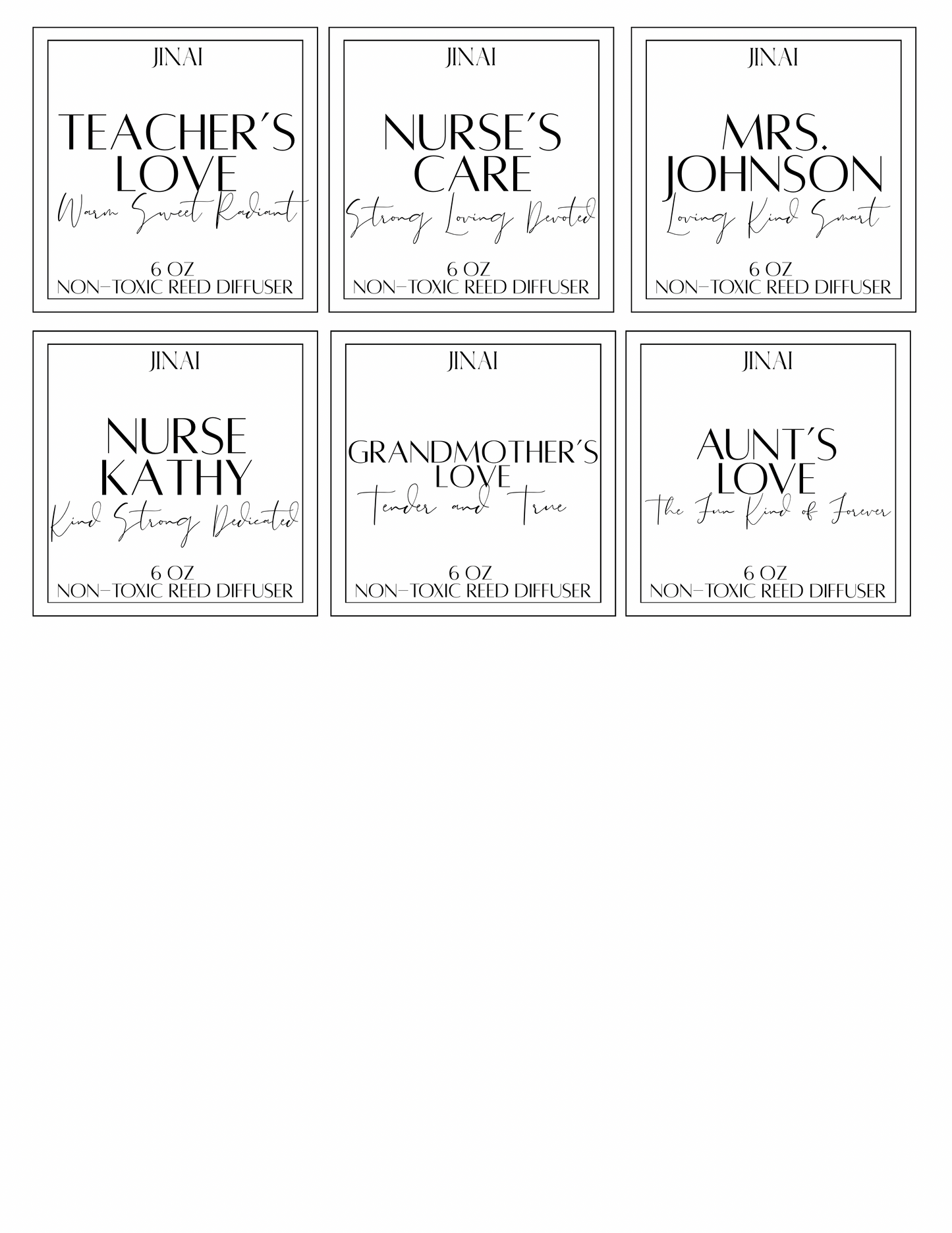 Appreciation Reed Diffusers Presale- Personalized Label
